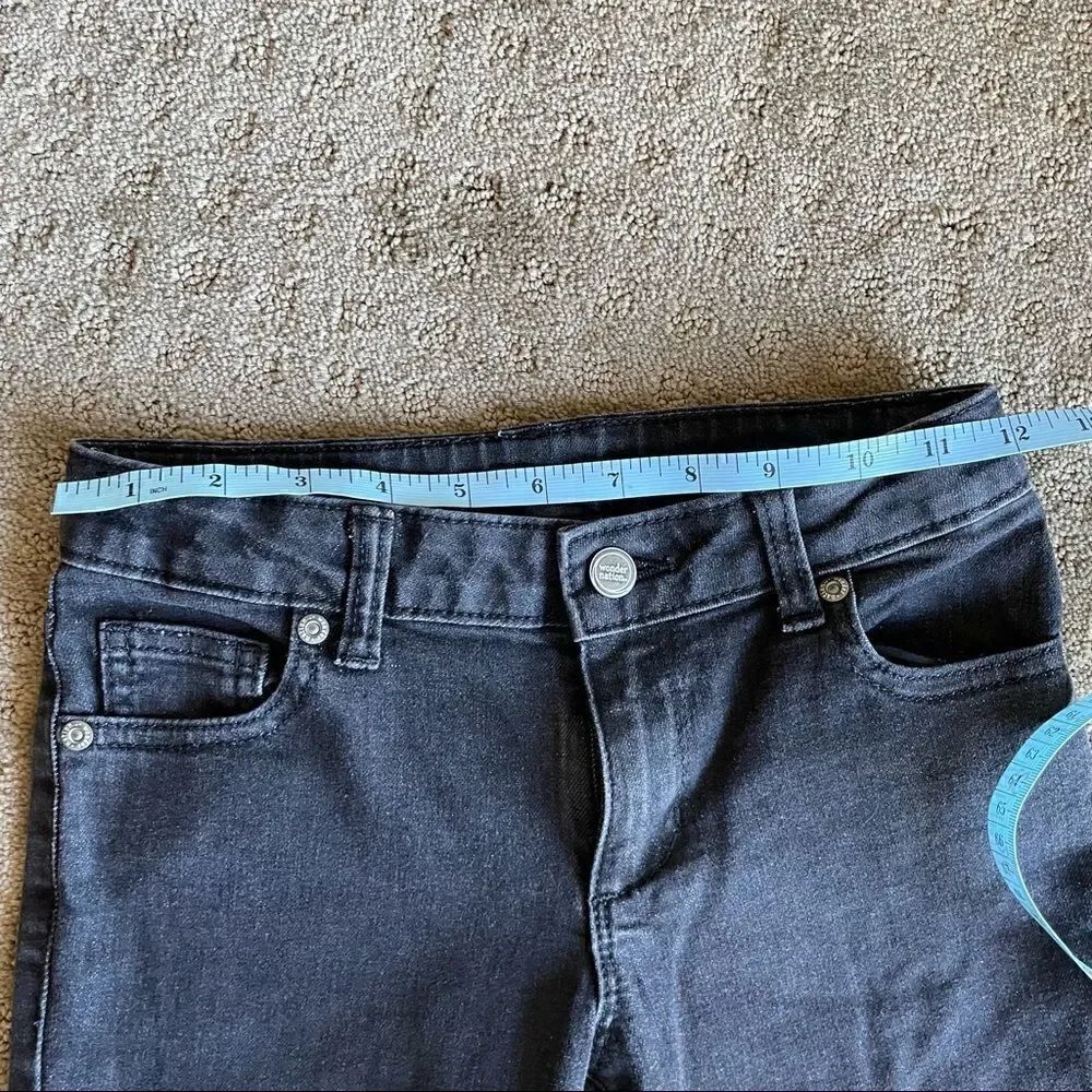 Wonder Nation Dark-Gray Girls Jeans Size 8 Zip and Button 4 Pockets - Picture 12 of 16